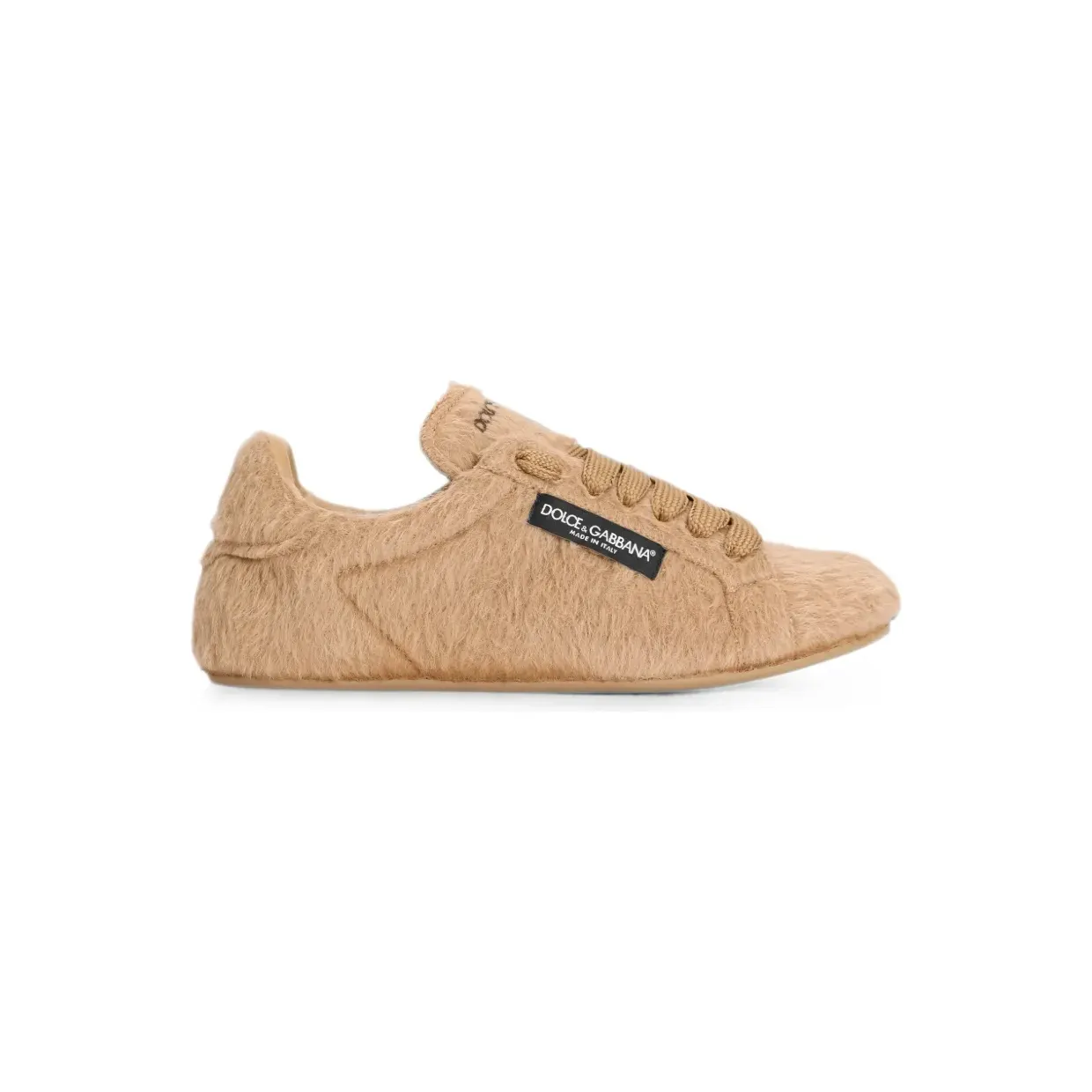 Dolce & Gabbana Portofino Soft alpaca sneakers – Beige (CS2471A3S55)