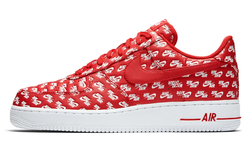 Nike Air Force 1 Low All Over Logo Red