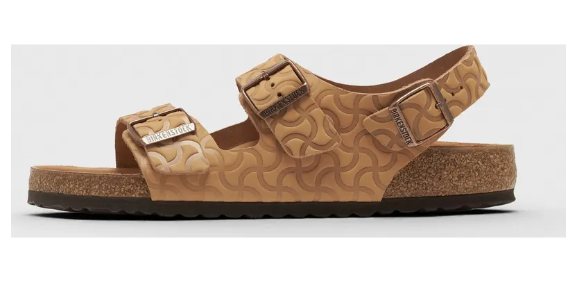 Birkenstock Milano Embossed Leather Beige