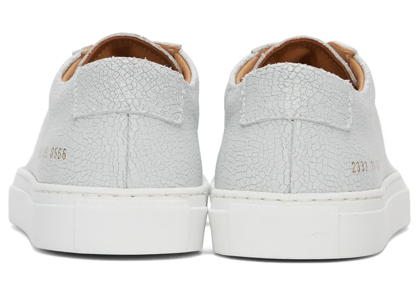 Common Projects Grey Cracked Achilles Sneakers (ARTICLE 2333) (4)