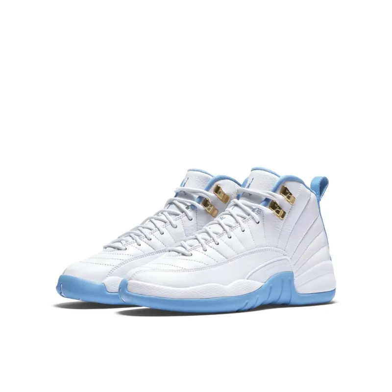 Jordan 12 Retro University Blue 2016 (GS) White/Metallic Gold-University Blue (510815-127)