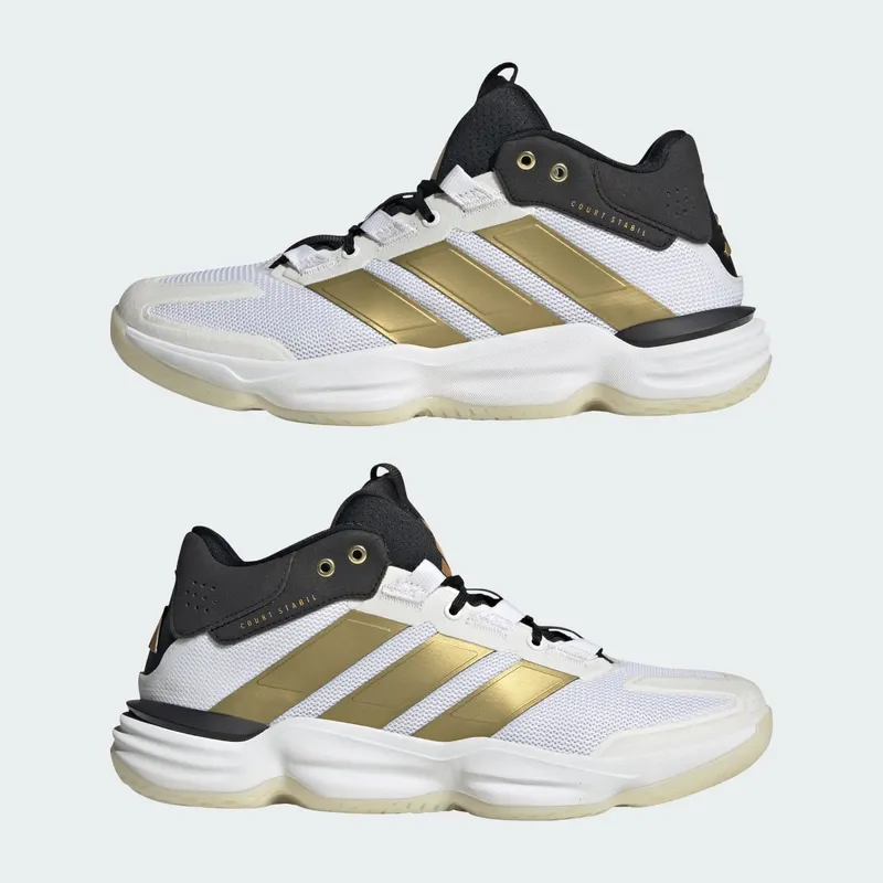Adidas Court Stabil Indoor Cloud White / Gold Metallic / Core Black (KK1949)