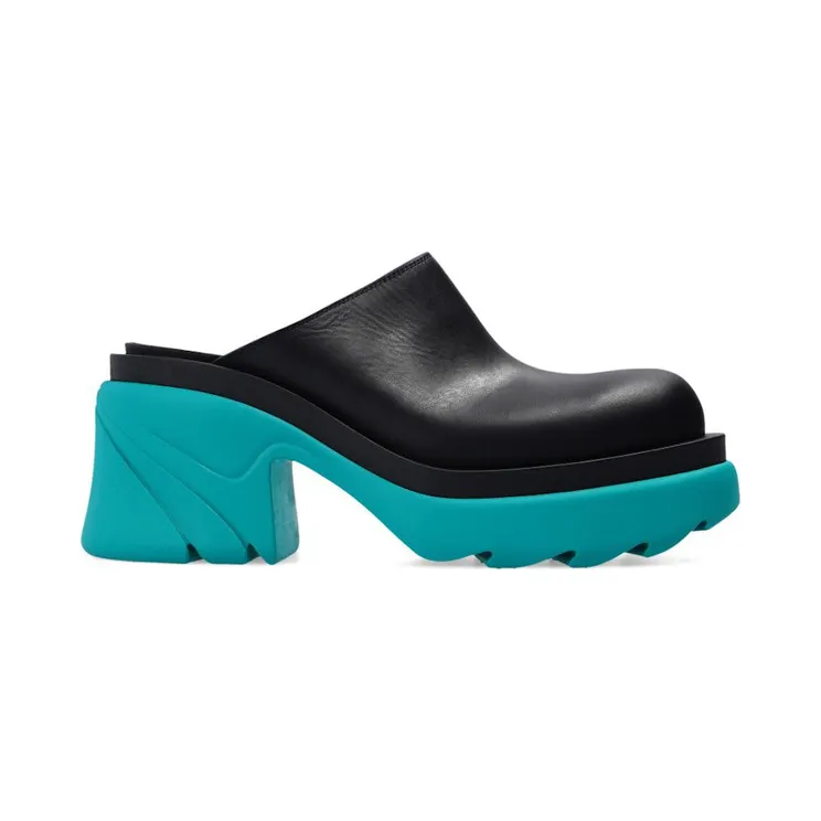 Bottega Veneta Flash Mule Black Blue (668525VBS501474)