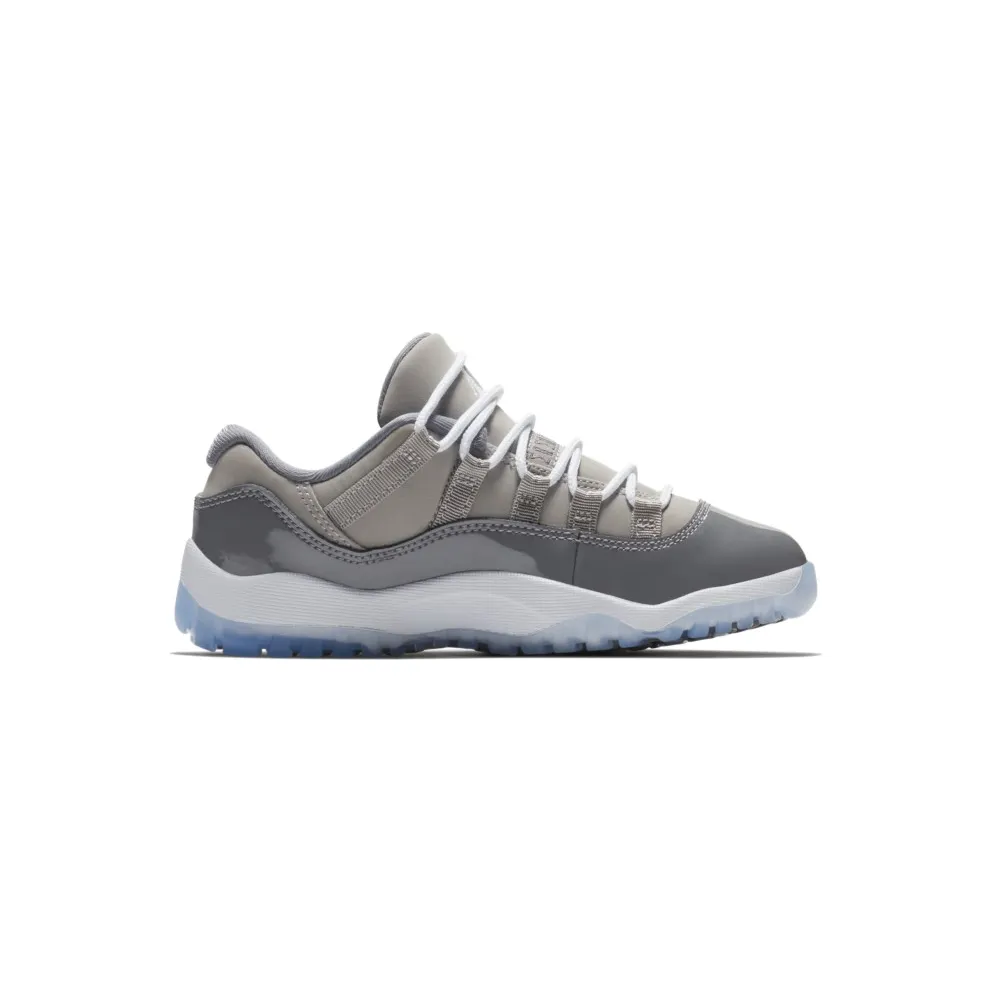 Jordan 11 Retro Low Cool Grey (PS) Medium Grey/White-Gunsmoke (505835-003)