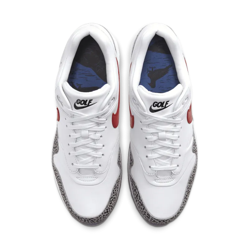 Nike Air Max 1 Golf Safari White/Cement Grey-Black-Habanero Red (BQ4804-101)