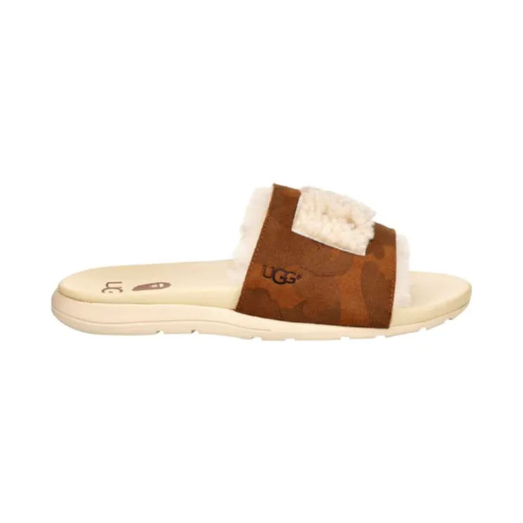 UGG Xavier Fur Logo Slide A Bathing Ape Chestnut (1105398 M / CHE)