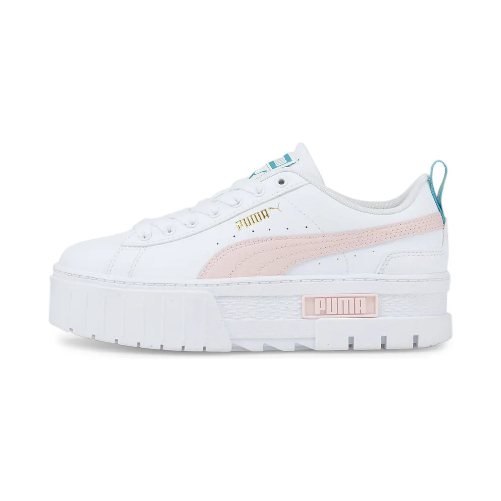 PUMA Mayze Leather Youth White/Chalk Pink (384527-03)