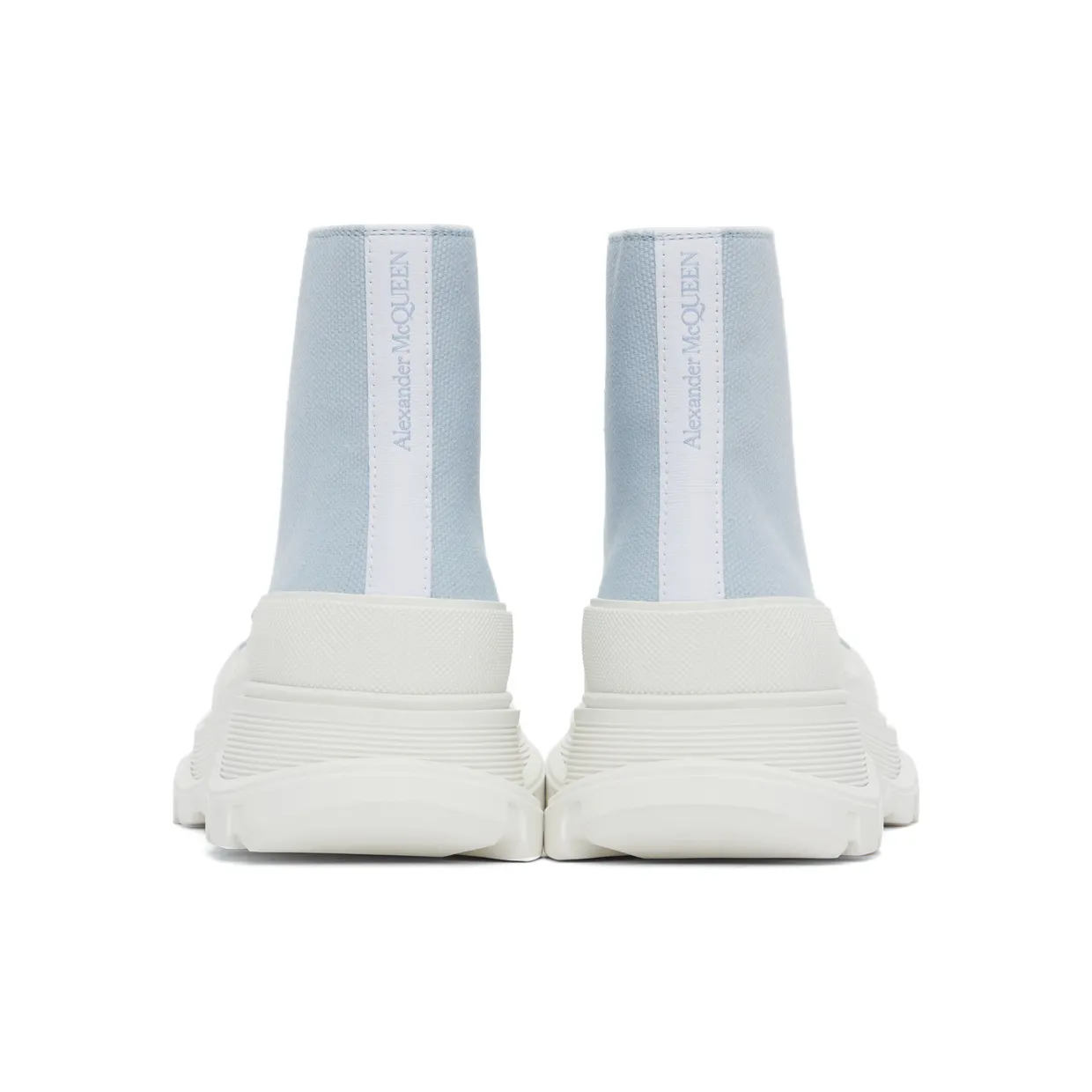 Alexander McQueen Blue & White Tread Slick High Sneakers (604254W4SX14530) (4)
