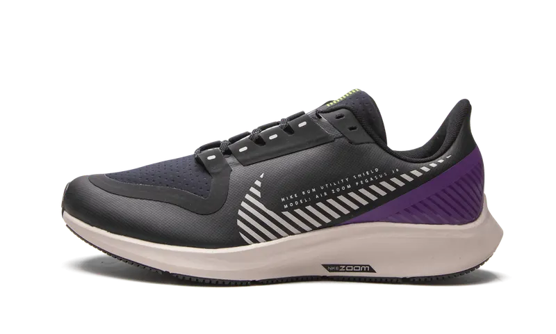 Nike Air Zoom Pegasus 36 Shield GS “Black / Purple” (BQ5705-001)