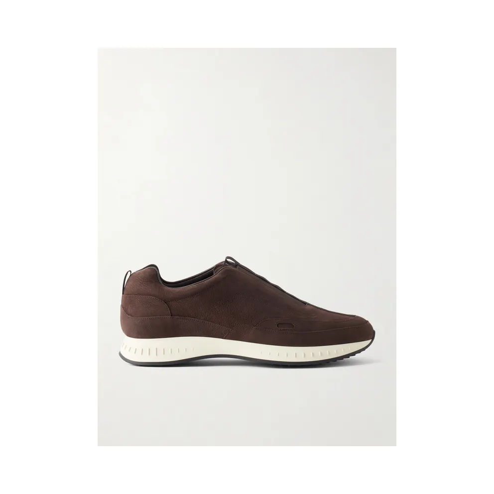 John Lobb Elastic Stream Nubuck Brown (AAD91JL)