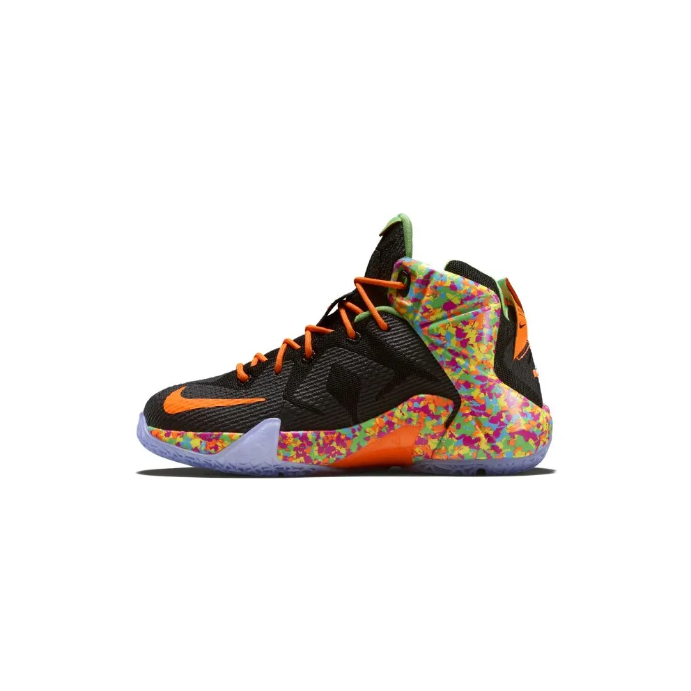 Nike LeBron 12 Fruity Pebbles (GS) Black/Black-Multi-Color (685181-008)