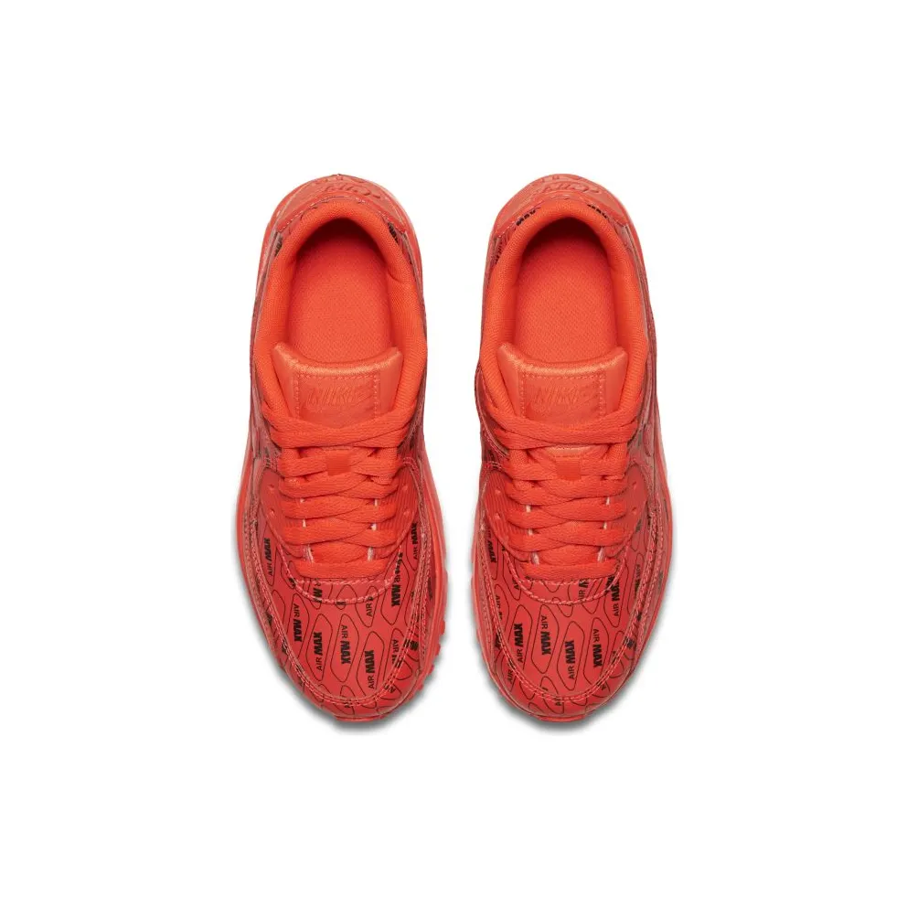 Nike Air Max 90 All-Over Print Bright Crimson (GS) (859560-600)