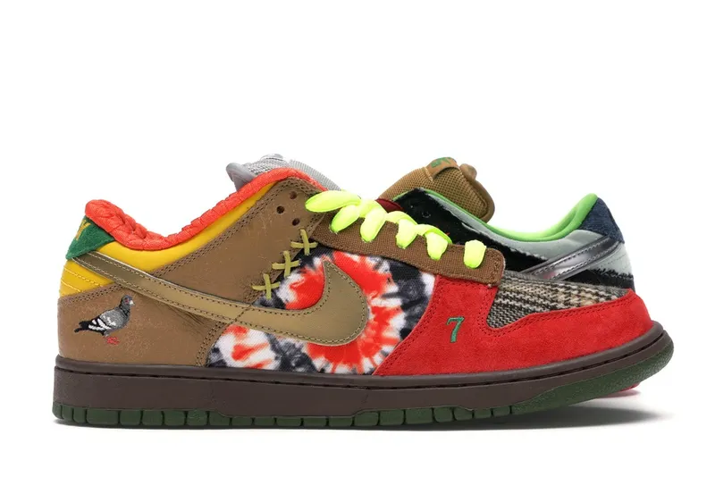 Nike Dunk SB Low What the Dunk White/College Blue-Chrome-Deep Red (318403-141)