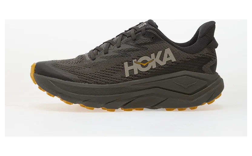 Hoka One Challenger 8 Gore-Tex Asphalt Grey Varsity Yellow