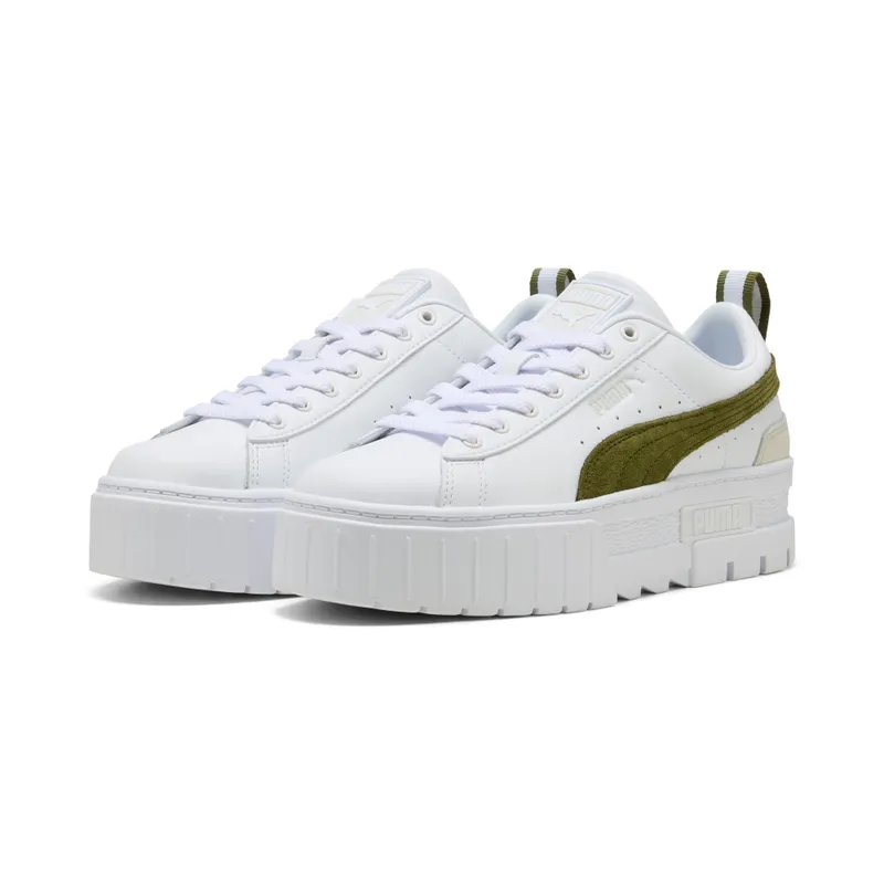 Puma Mayze “Puma White / Olive Green” (381983_54)