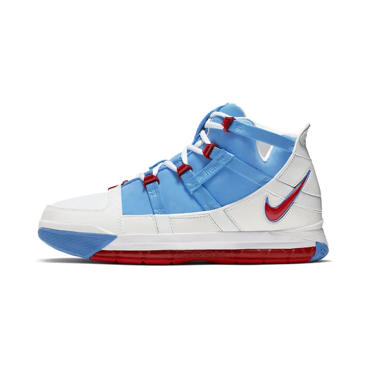 Nike LeBron 3 Houston Oilers “University Blue / White / University Red” (AO2434-400)