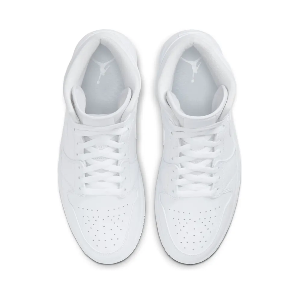 Air Jordan 1 Mid Triple White 2.0 (2020) (554724-130)