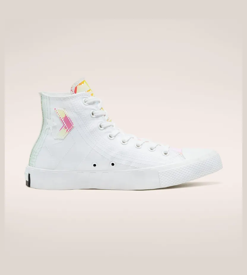Converse Hi-Vis Iridescent UNT1TL3D High Top Wit/wit/iriserend (170605C)