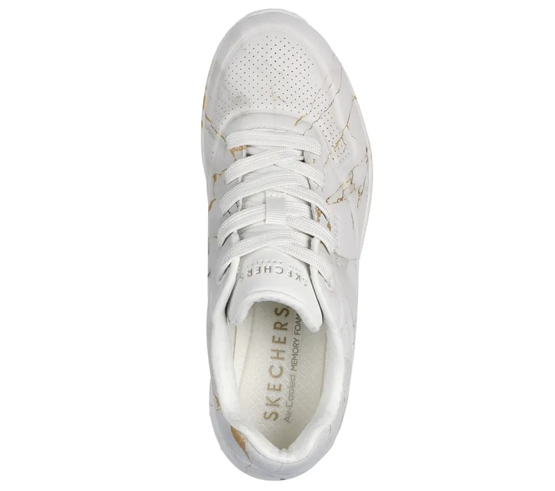 Skechers Uno – Marble Marvel – Off-White – “White” (155584 OFWT)