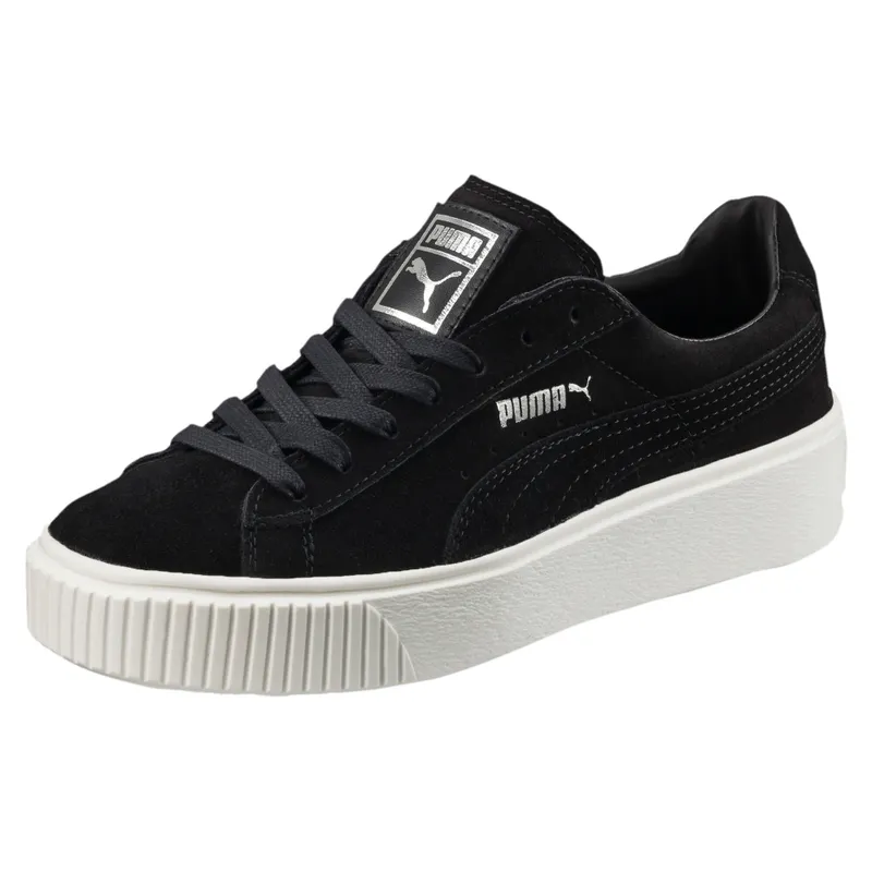Puma Suede Platform Black (W) Puma Black/Black White (362223-01)