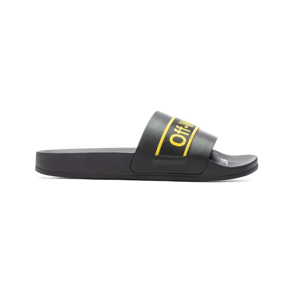OFF-WHITE Industrial Belt Slide Black Yellow (OMIC001C99MAT0031018)