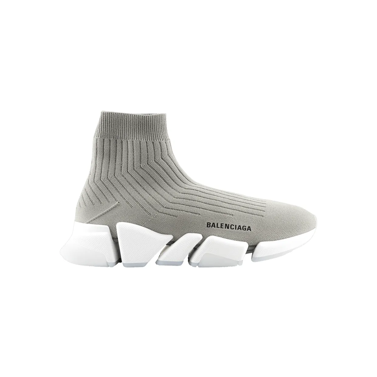 Balenciaga Speed Trainer Rib-Knit Light Gray (654020W2D811391)