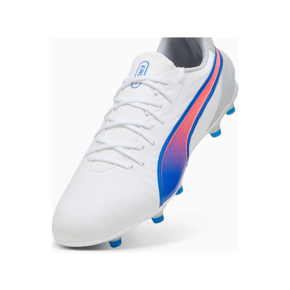 Puma King Match FG/AG White Bluemazing Flat Light Grey Sunset Glow (107863-02)