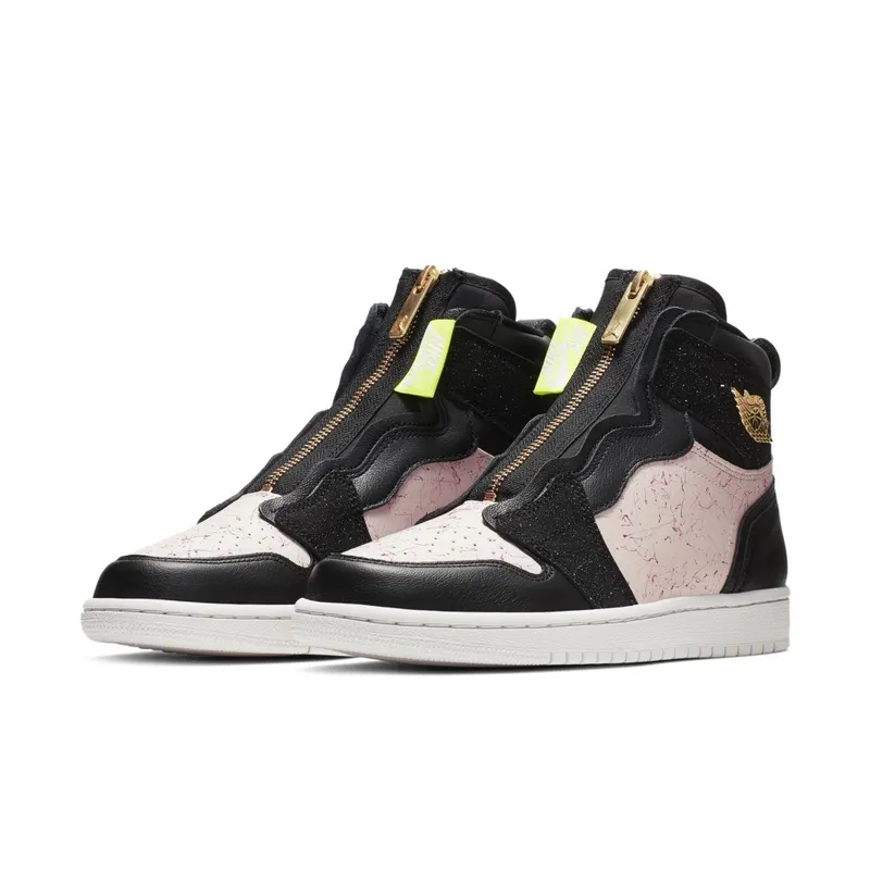 Jordan 1 Retro High Zip Silt Red (W) Black/Metallic Gold-Phantom-Silt Red (AQ3742-001)