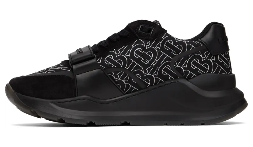 Burberry Black Monogram Print Ramsey Sneakers (8049883) (3)