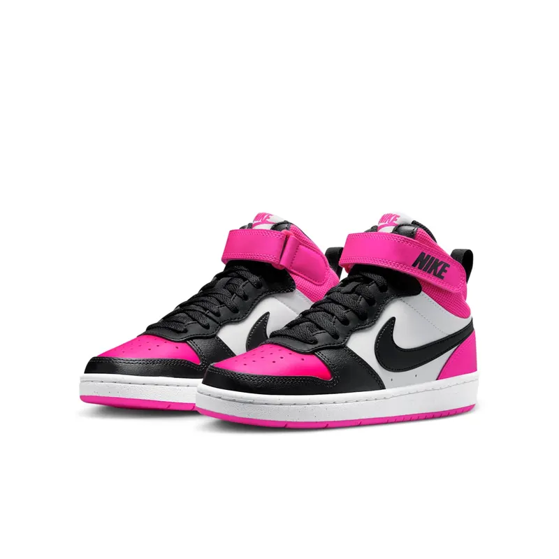 Nike Court Borough Mid 2 White Fierce Pink Black (HV0933-100)