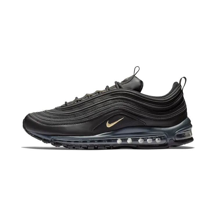Nike Air Max 97 Leather “Black / Anthracite / Metallic Gold” (BQ4580-001)