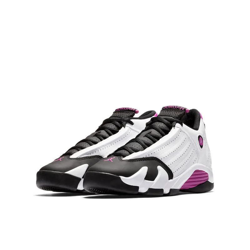 Jordan 14 Retro Fuchsia Flash Black Toe (GS) White/Fuchsia Flash-Black (654969-119)