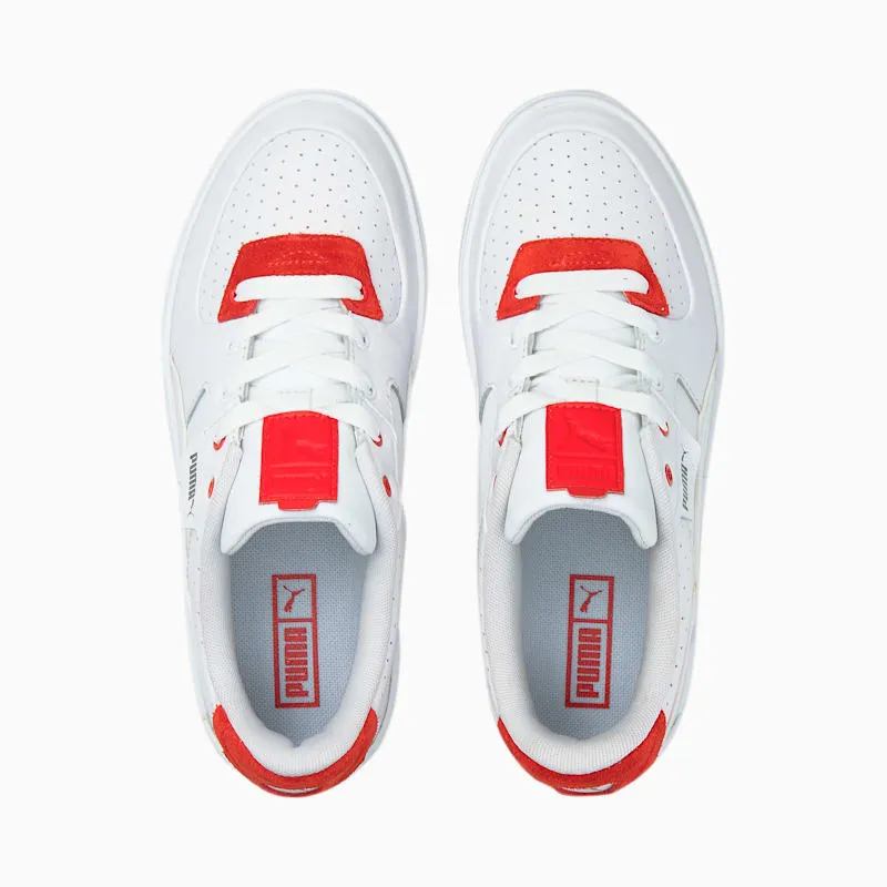 PUMA Cali Dream Heritage Women’ White/Gum/High Risk Red (384010-01)