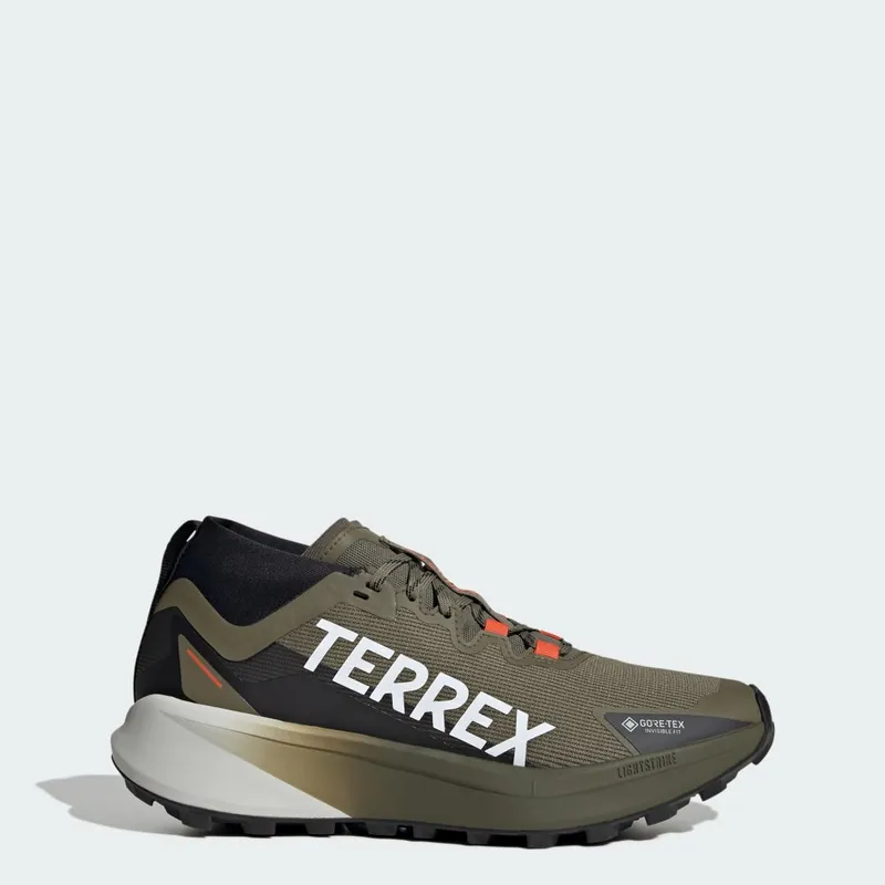 Adidas Terrex Agravic GTX Trail Running Olive Strata / Cloud White / Semi Impact Orange (JP7252)