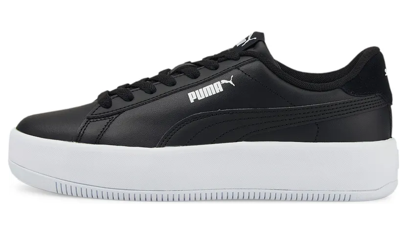Puma Lily Platform met veters Wit/Zwart (384617-02)