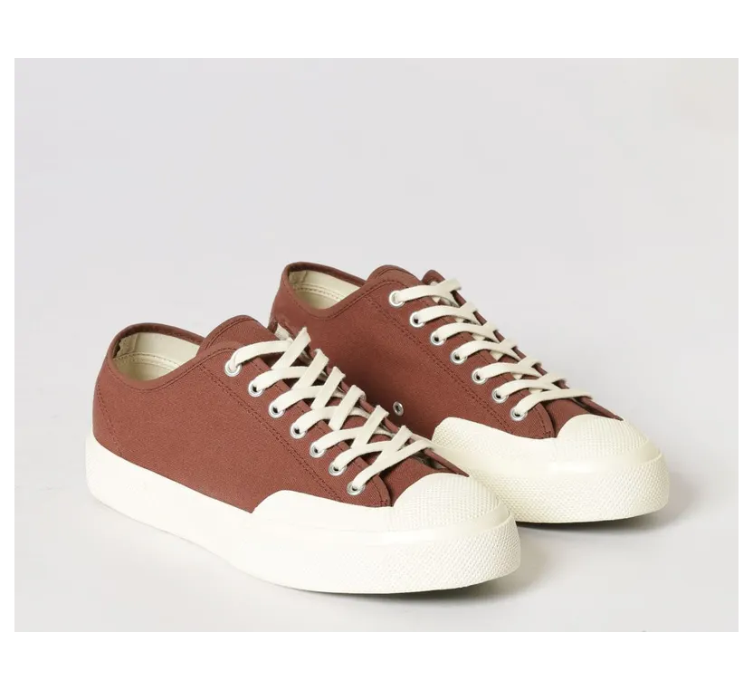 SUPERGA 2432 Works Cotton Sneakers with Rubber Toe Cap and Sole Brown (S51347WA3A)