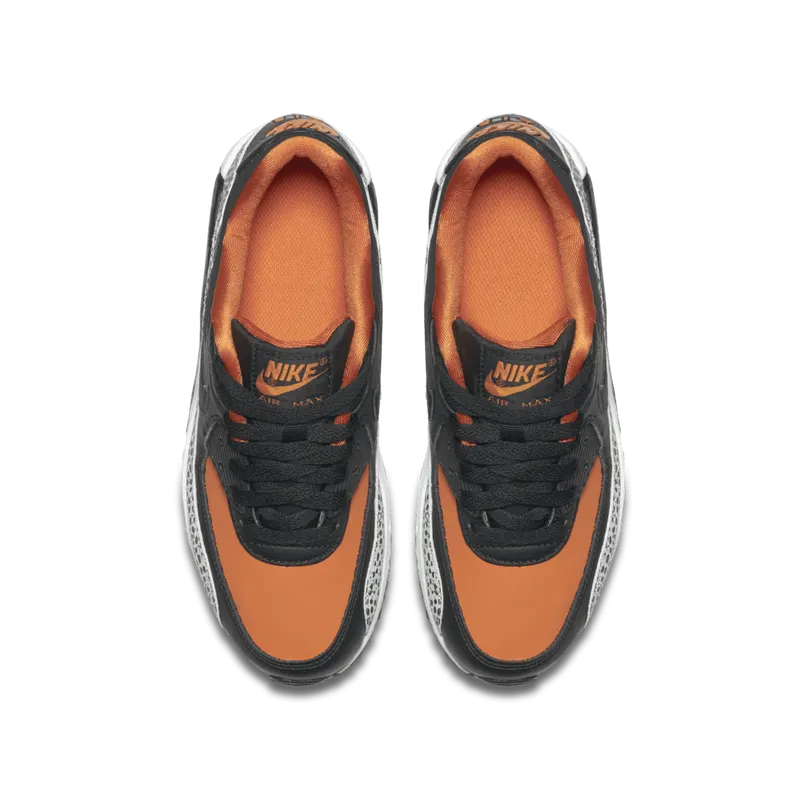 Nike Air Max 90 Safari (GS) Summit White/Black-Clay Orange (820340-100)
