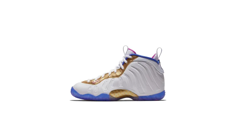 Nike Air Foamposite One Peanut Butter & Jelly (GS) White/Fuchsia Blast-Racer Blue (644791-103)