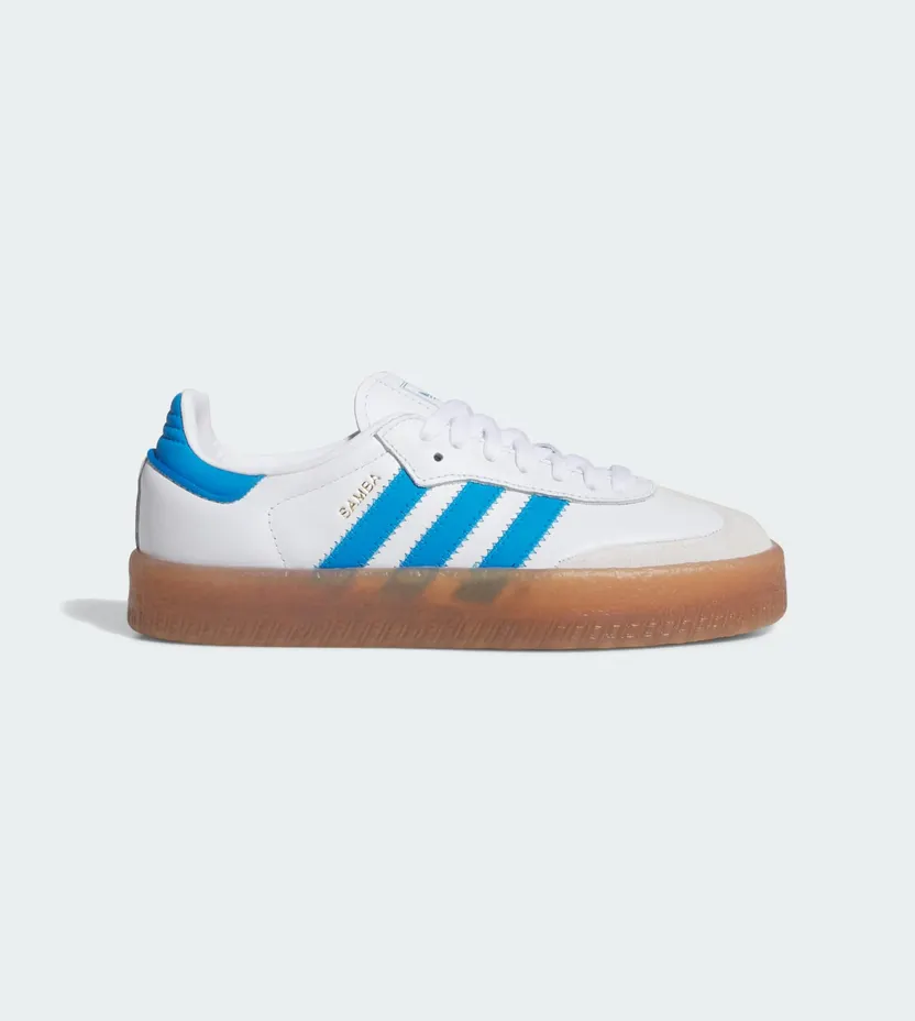 Adidas Sambae GS “Cloud White Bright Blue Gold Metallic” (JQ1236)