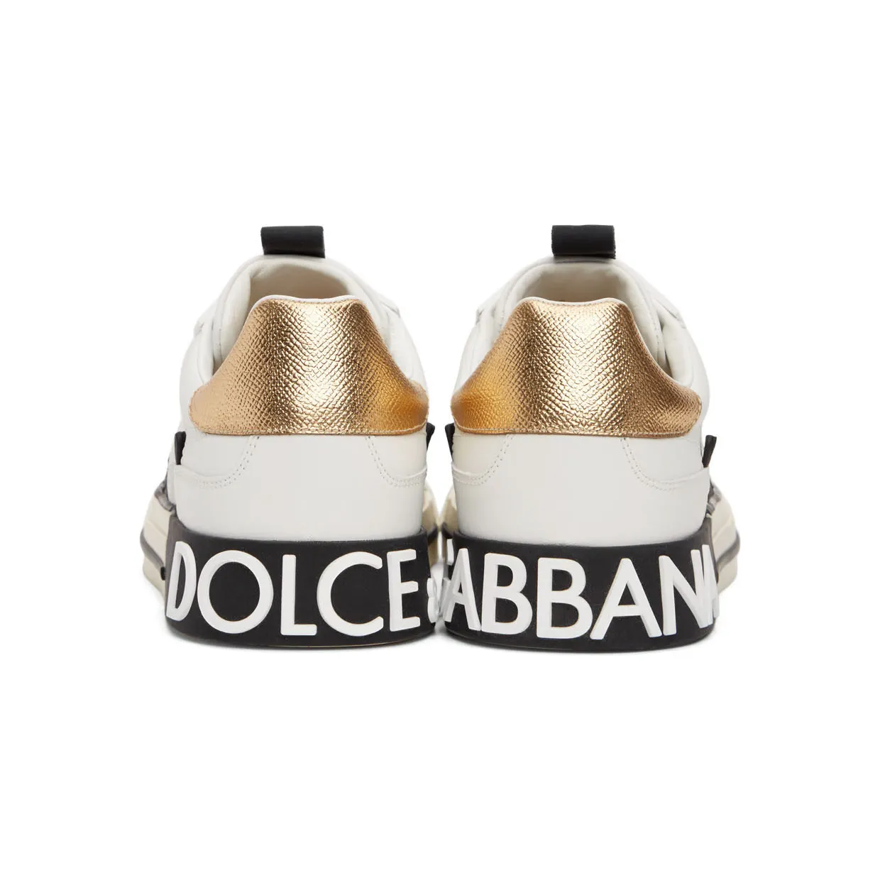 Dolce & Gabbana White & Black Contrasting 2.Zero Sneakers (CS1863 AO222) (4)