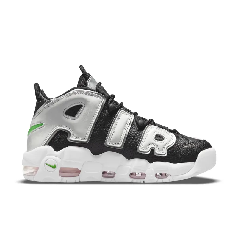Nike Air More Uptempo Black – “Black / Metallic Silver / Green Strike / Summit White” (DN8008-001)