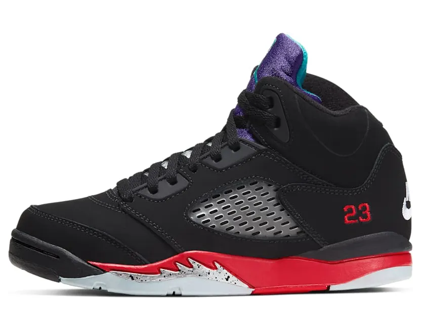 Jordan 5 Retro Top 3 (PS) “Black / Fire Red / Grape Ice / New Emerald” (CZ2990-001)