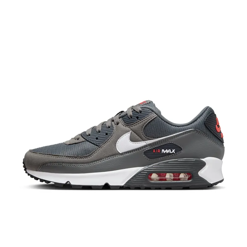 Nike Air Max 90 “Iron Grey University Red” (DR0145-003)