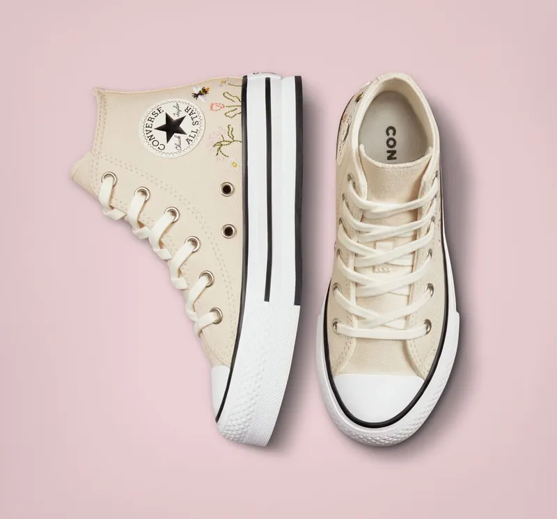 Converse Chuck Taylor All Star Lift Platform Floral Embroidery (A01615C)