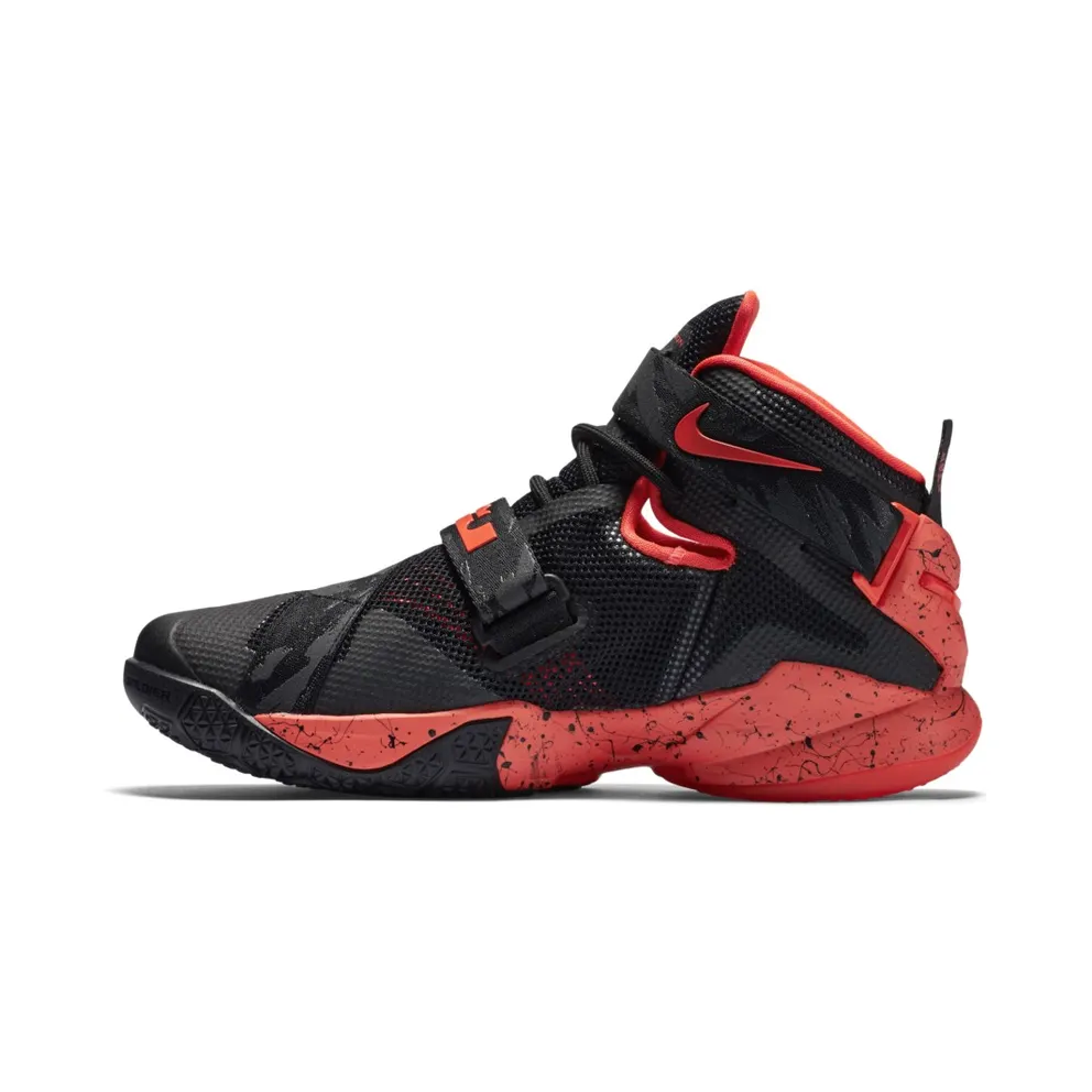 LeBron Soldier 9 Black/White-Bright Crimson (749490-016)