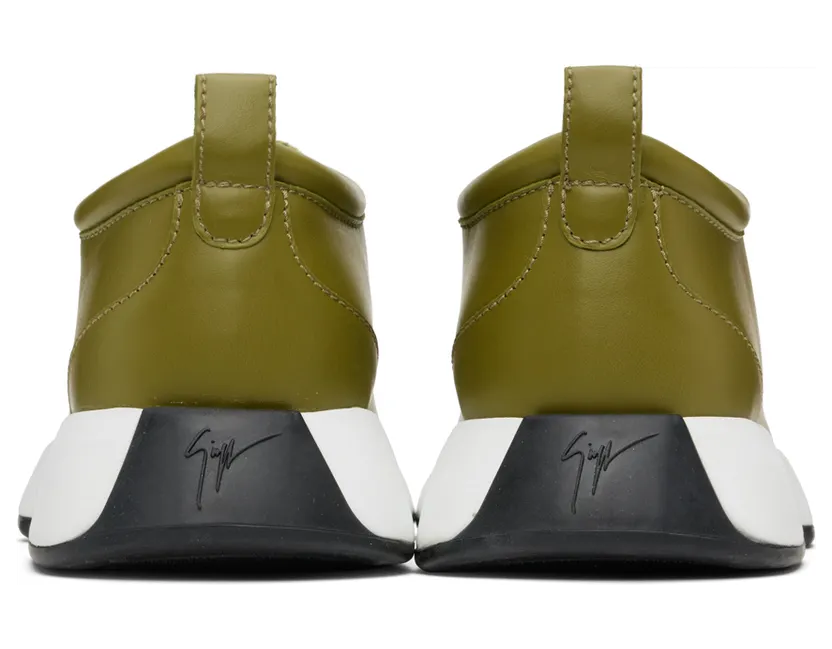 Giuseppe Zanotti Khaki Leather Sneakers (RM10014-92880) (2)