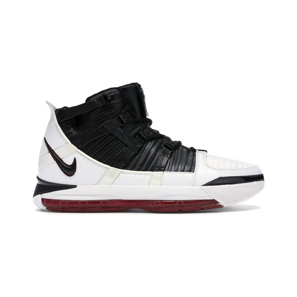 Nike Zoom LeBron III White/Black-Varsity Crimson (312147-101)