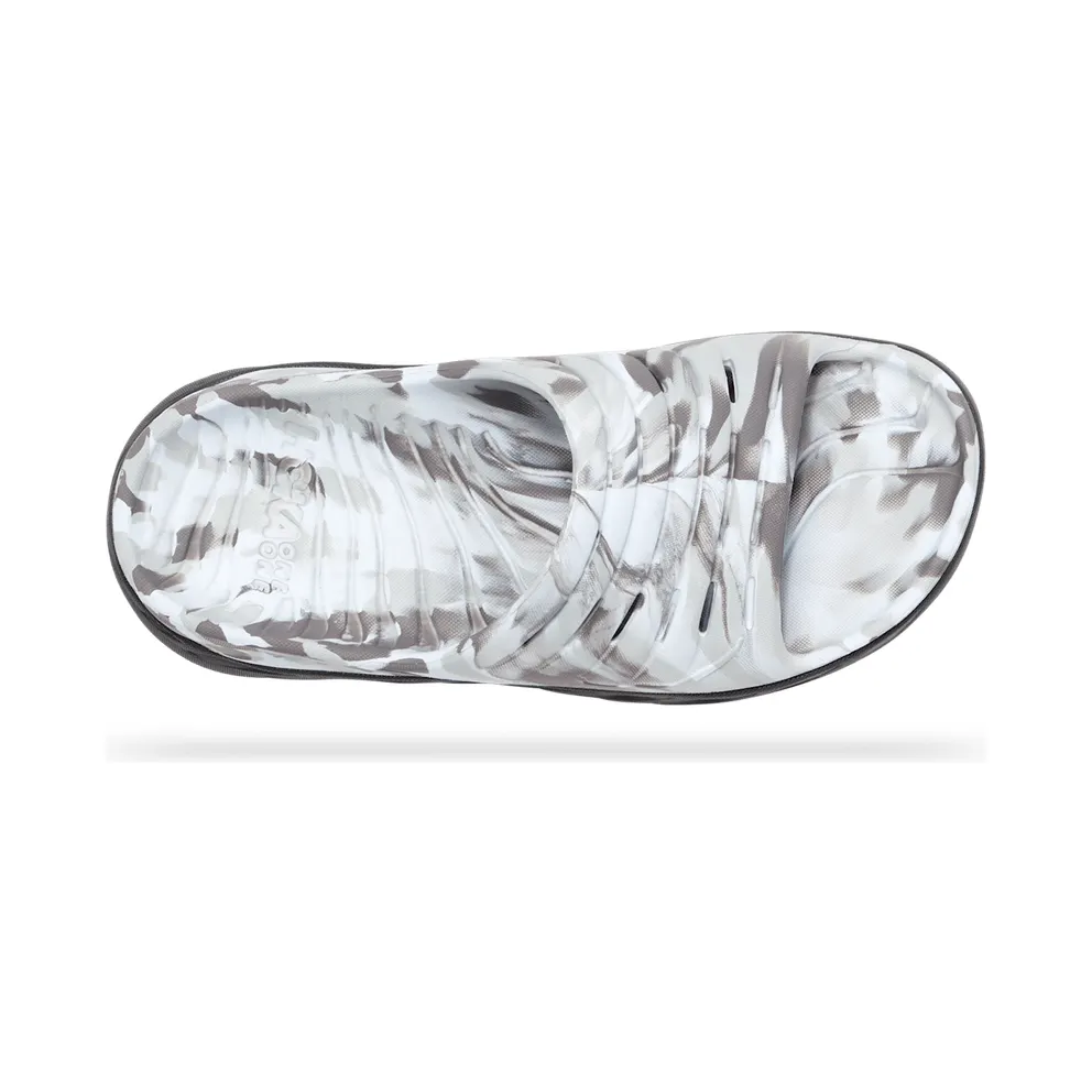 Hoka One Ora Recovery Slide Swirl Lunar Rock Sharkskin (1126856-LRSH)