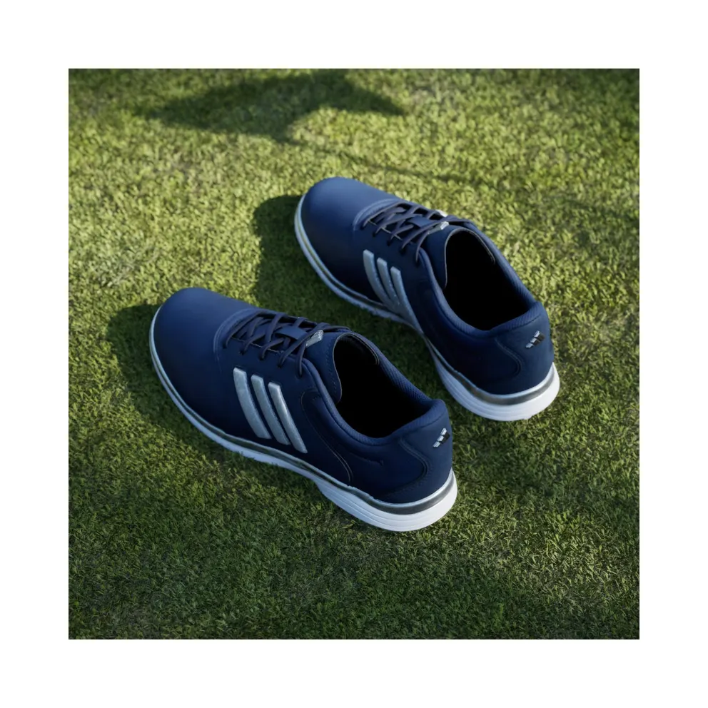 Adidas ALPHAFLEX ZOYSIA SPIKELESS Golf Shoes Collegiate Navy / Silver Metallic / Cloud White (JQ9244)