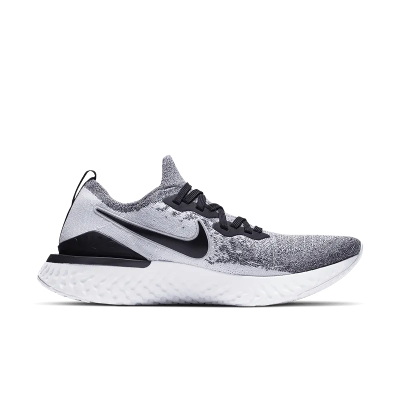 Nike Epic React Flyknit 2 White White Pure Platinum Black (BQ8928-101)